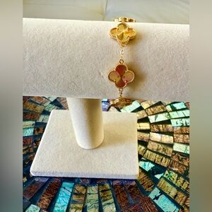 Gold-plated four-leaf Clover Bracelet